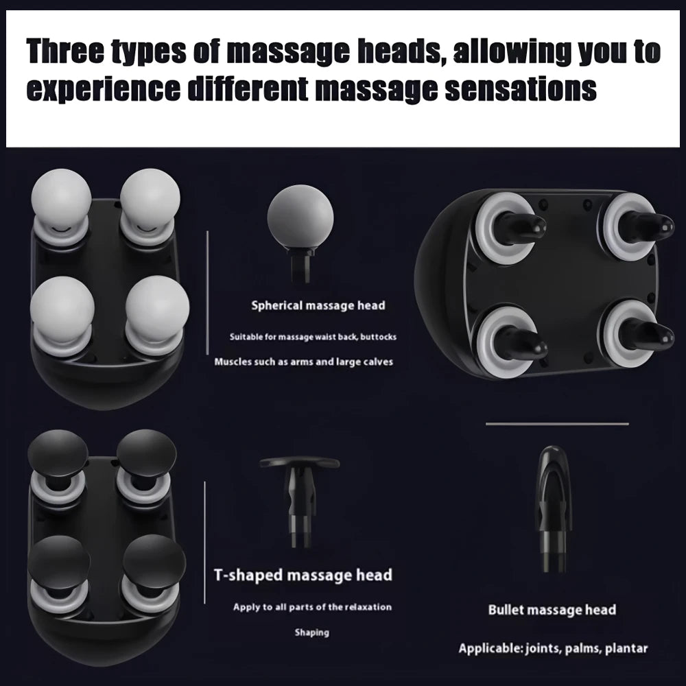 Portable Four-Head Fascia Massager