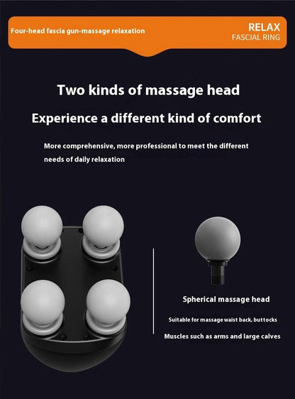 Portable Four-Head Fascia Massager