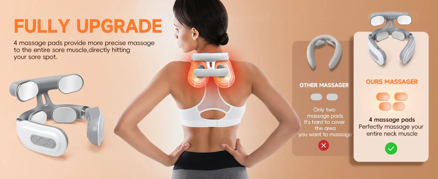 4D Smart Heating Neck Massager