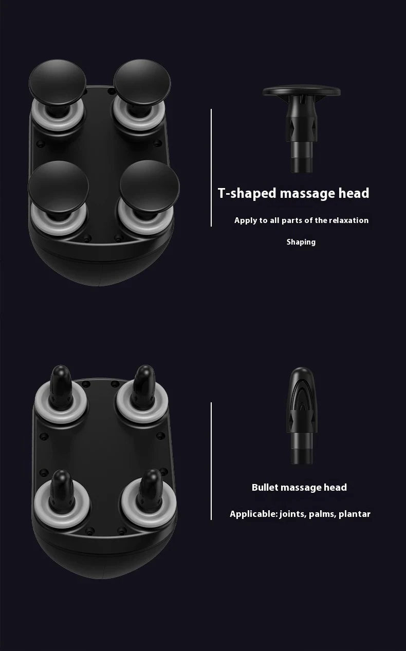 Portable Four-Head Fascia Massager
