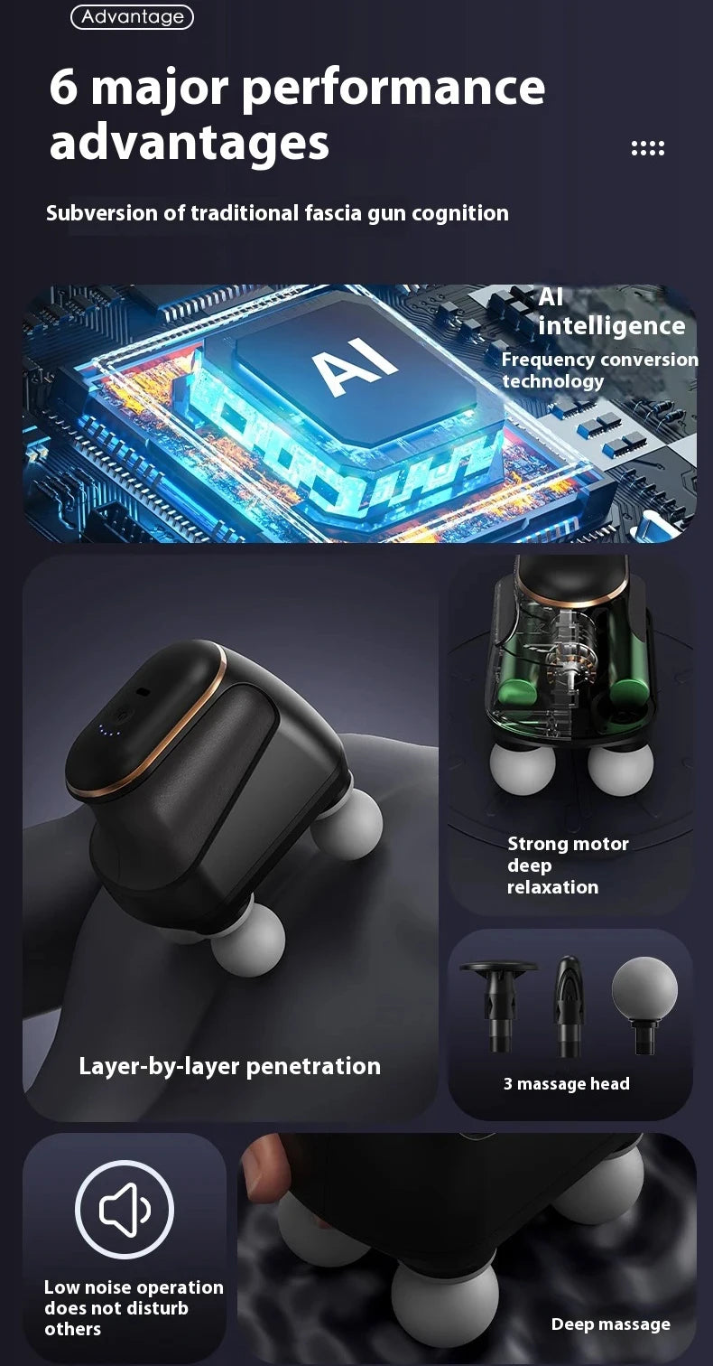 Portable Four-Head Fascia Massager